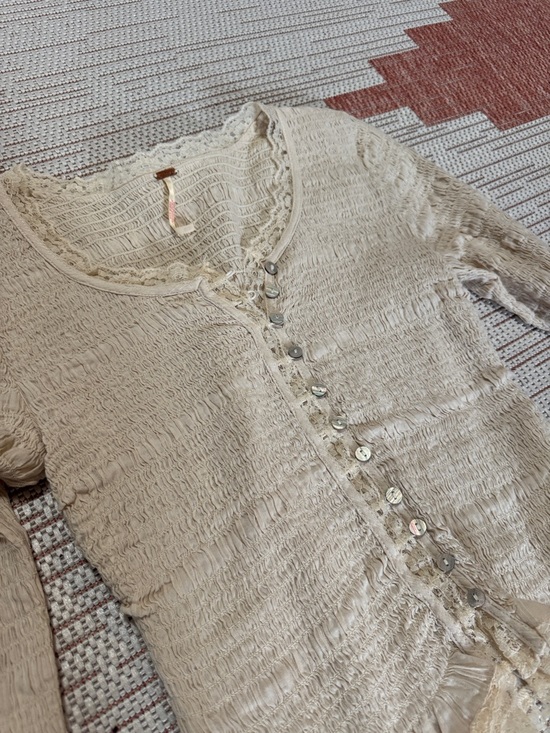 Free People Elliot Smocked Top, XS - Picture 6 of 8